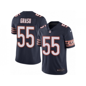 Men's Nike Chicago Bears #55 Hroniss Grasu Limited Navy Blue Rush NFL Jersey