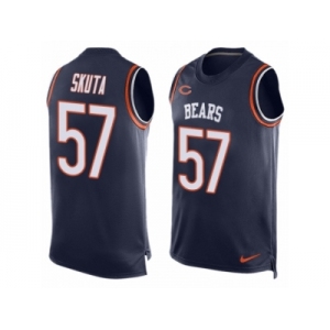 Men's Nike Chicago Bears #57 Dan Skuta Limited Navy Blue Player Name & Number Tank Top NFL Jersey