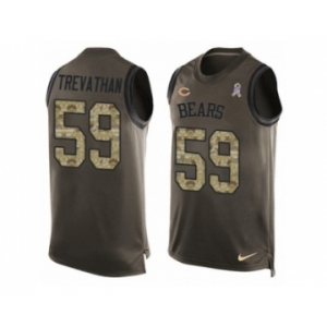 Men's Nike Chicago Bears #59 Danny Trevathan Limited Green Salute to Service Tank Top Alternate NFL Jersey