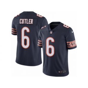 Men's Nike Chicago Bears #6 Jay Cutler Limited Navy Blue Rush NFL Jersey