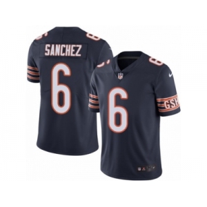 Men's Nike Chicago Bears #6 Mark Sanchez Limited Navy Blue Rush NFL Jersey