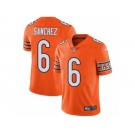 Men's Nike Chicago Bears #6 Mark Sanchez Vapor Untouchable Limited Orange Rush NFL Jersey