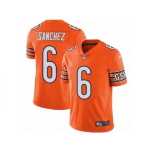 Men's Nike Chicago Bears #6 Mark Sanchez Vapor Untouchable Limited Orange Rush NFL Jersey