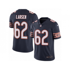 Men's Nike Chicago Bears #62 Ted Larsen Limited Navy Blue Rush NFL Jersey