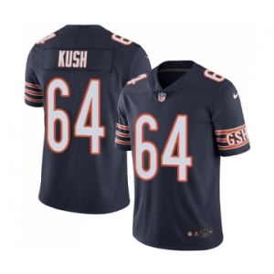 Men's Nike Chicago Bears #64 Eric Kush Navy Blue Team Color Vapor Untouchable Limited Player NFL Jersey