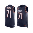 Men's Nike Chicago Bears #71 Josh Sitton Limited Navy Blue Player Name & Number Tank Top NFL Jersey