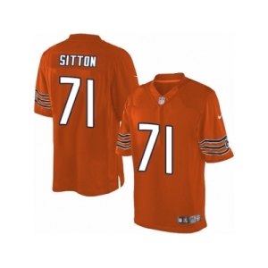 Men's Nike Chicago Bears #71 Josh Sitton Limited Orange Alternate NFL Jersey