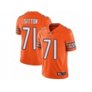 Men's Nike Chicago Bears #71 Josh Sitton Vapor Untouchable Limited Orange Rush NFL Jersey