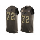 Men's Nike Chicago Bears #72 Charles Leno Limited Green Salute to Service Tank Top NFL Jersey