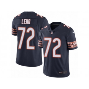 Men's Nike Chicago Bears #72 Charles Leno Limited Navy Blue Rush NFL Jersey