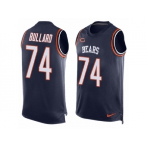 Men's Nike Chicago Bears #74 Jonathan Bullard Limited Navy Blue Player Name & Number Tank Top NFL Jersey