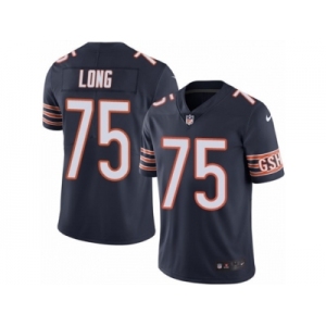 Men's Nike Chicago Bears #75 Kyle Long Limited Navy Blue Rush NFL Jersey