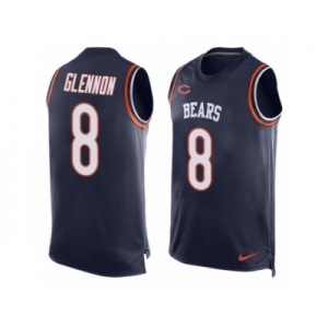 Men's Nike Chicago Bears #8 Mike Glennon Limited Navy Blue Player Name & Number Tank Top NFL Jersey