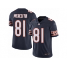 Men's Nike Chicago Bears #81 Cameron Meredith Limited Navy Blue Rush NFL Jersey