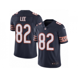 Men's Nike Chicago Bears #82 Khari Lee Limited Navy Blue Rush NFL Jersey