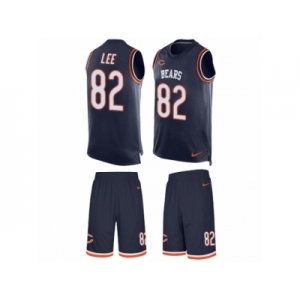 Men's Nike Chicago Bears #82 Khari Lee Limited Navy Blue Tank Top Suit NFL Jersey