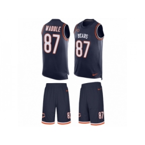 Men's Nike Chicago Bears #87 Tom Waddle Limited Navy Blue Tank Top Suit NFL Jersey