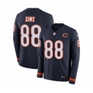 Men's Nike Chicago Bears #88 Dion Sims Limited Navy Blue Therma Long Sleeve NFL Jersey