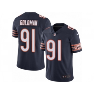 Men's Nike Chicago Bears #91 Eddie Goldman Limited Navy Blue Rush NFL Jersey