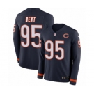 Men's Nike Chicago Bears #95 Richard Dent Limited Navy Blue Therma Long Sleeve NFL Jersey