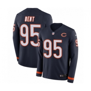 Men's Nike Chicago Bears #95 Richard Dent Limited Navy Blue Therma Long Sleeve NFL Jersey