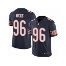 Men's Nike Chicago Bears #96 Akiem Hicks Limited Navy Blue Rush NFL Jersey