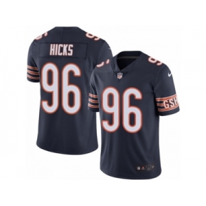 Men's Nike Chicago Bears #96 Akiem Hicks Limited Navy Blue Rush NFL Jersey