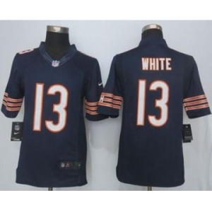 nike nfl jerseys chicago bears #13 white blue[nike limited][white]