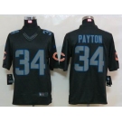 nike nfl jerseys chicago bears #34 payton black[nike limited]