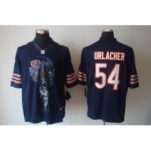 nike nfl jerseys chicago bears #54 urlacher blue[helmet tri-blend limited]