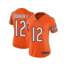 Women Nike Chicago Bears #12 Allen Robinson II Orange Stitched NFL Limited Rush Jersey