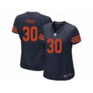 Women Nike Chicago Bears #30 D.J. Moore Navy Blue 1940s Throwback Alternate NFL Jersey