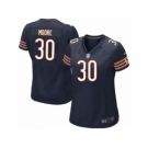 Women Nike Chicago Bears #30 D.J. Moore Navy Blue Team Color NFL Jersey