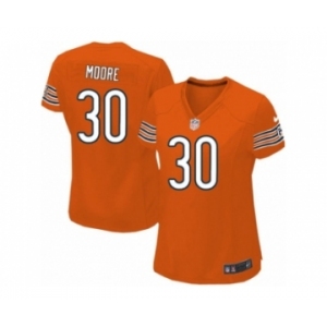 Women Nike Chicago Bears #30 D.J. Moore Orange Alternate NFL Jersey