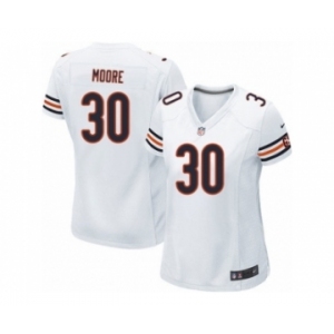 Women Nike Chicago Bears #30 D.J. Moore White NFL Jersey