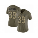 Women Nike Chicago Bears #39 Eddie Jackson Limited Olive Camo Salute to Service NFL Jersey