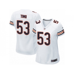 Women Nike Chicago Bears #53 John Timu Game White NFL Jersey