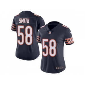 Women Nike Chicago Bears #58 Roquan Smith Navy Blue Team Color Stitched NFL Vapor Untouchable Limited Jersey