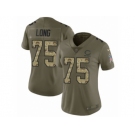 Women Nike Chicago Bears #75 Kyle Long Limited Olive Camo Salute to Service NFL Jersey