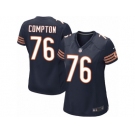 Women Nike Chicago Bears #76 Tom Compton Game Navy Blue Team Color NFL Jersey