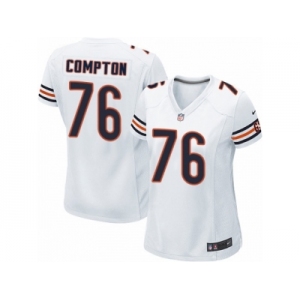 Women Nike Chicago Bears #76 Tom Compton Game White NFL Jersey