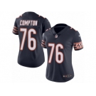 Women Nike Chicago Bears #76 Tom Compton Navy Blue Team Color Vapor Untouchable Limited Player NFL Jersey