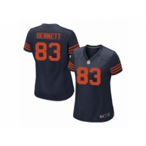 Women Nike Chicago Bears #83 Martellus Bennett Navy Blue 1940s Throwback Alternate NFL Jersey