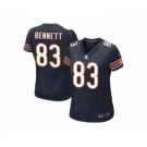 Women Nike Chicago Bears #83 Martellus Bennett Navy Blue Team Color NFL Jersey