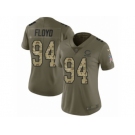 Women Nike Chicago Bears #94 Leonard Floyd Limited Olive Camo Salute to Service NFL Jersey