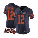 Women's Chicago Bears #12 Allen Robinson Limited Navy Blue Rush Vapor Untouchable 100th Season Football Jersey