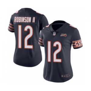 Women's Chicago Bears #12 Allen Robinson Navy Blue Team Color 100th Season Limited Football Jersey