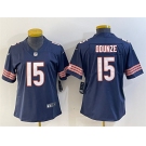 Women's Chicago Bears #15 Rome Odunze Navy 2024 Draft Vapor Football Stitched Jersey