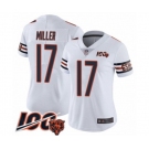 Women's Chicago Bears #17 Anthony Miller White Vapor Untouchable Limited Player 100th Season Football Jersey