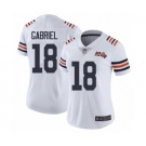 Women's Chicago Bears #18 Taylor Gabriel White 100th Season Limited Football Jersey